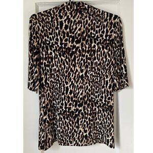 Banana republic Woman's top Size S brown leopard animal printed high neck top